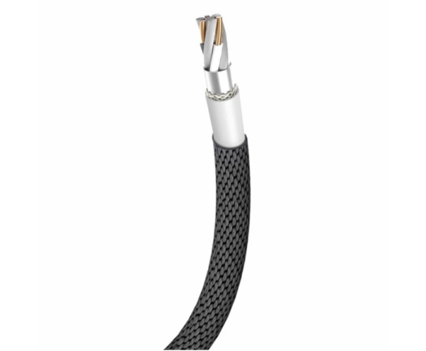 Image de Câble USB / Lightning Baseus avec tresse en matériau 1,8M 2A noir (CALYW-A01)