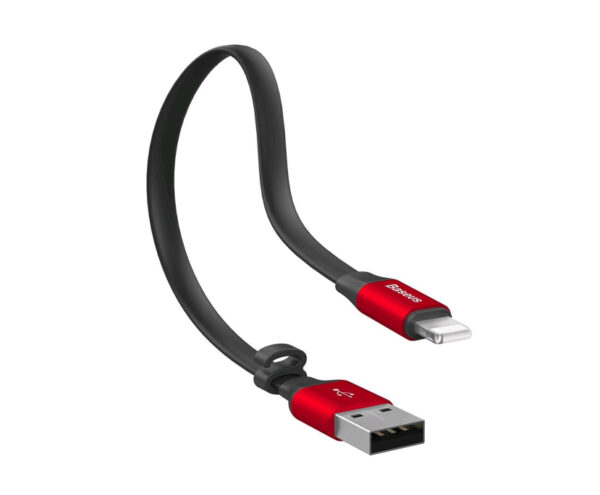 Image de Baseus Câble Lightning-USB 0,23m Rouge/Noir – CALMBJ-B91