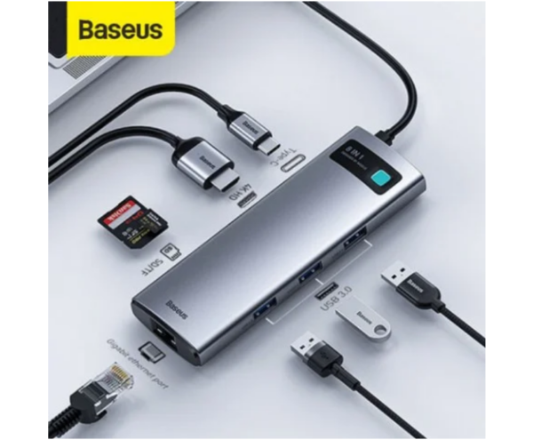 Baseus Adapteur 8-en-1 USB-C (CAHUB-CV0G)
