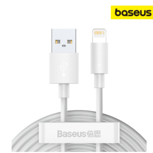 Baseus câble USB vers Lightning 2,4A [2PCS/SET] Blanc – TZCALZJ-02