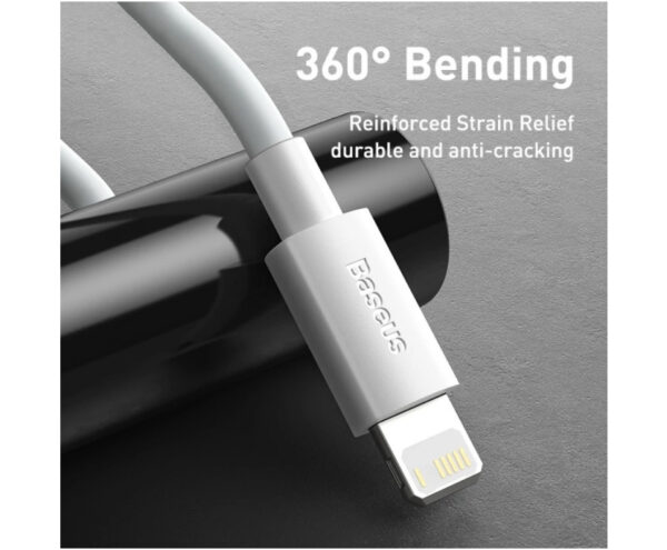 Image de Baseus câble USB vers Lightning 2,4A [2PCS/SET] Blanc – TZCALZJ-02