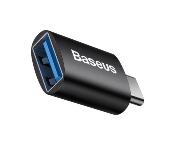 Image de Baseus Adaptateur USB-C mâle vers USB 3.1 femelle Noir – Modèle ZJJQ00001