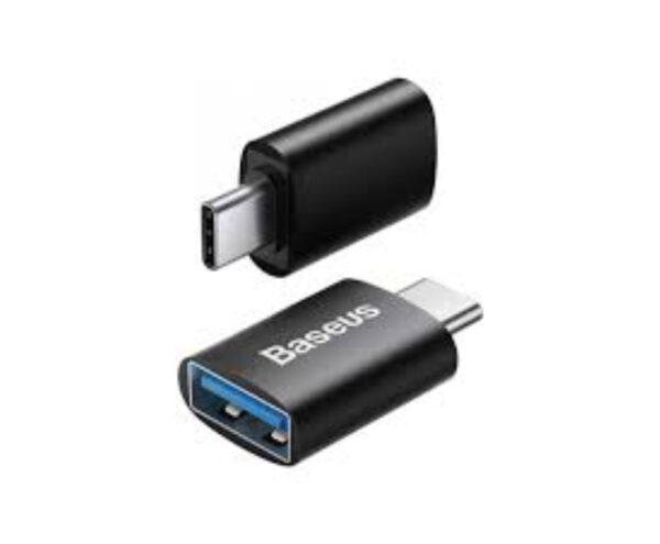 Image de Baseus Adaptateur USB-C mâle vers USB 3.1 femelle Noir – Modèle ZJJQ00001