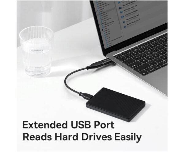 Image de Baseus Adaptateur USB-C mâle vers USB 3.1 femelle Noir – Modèle ZJJQ00001