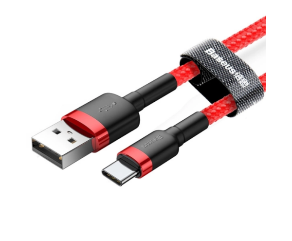 Image de Baseus Câble USB Type-C 0,5m Rouge – CATKLF-A09