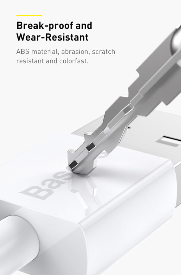 Image de Câble USB vers Micro USB Baseus Superior Series 2A – 2 mètres Blanc – CAMYS-A02