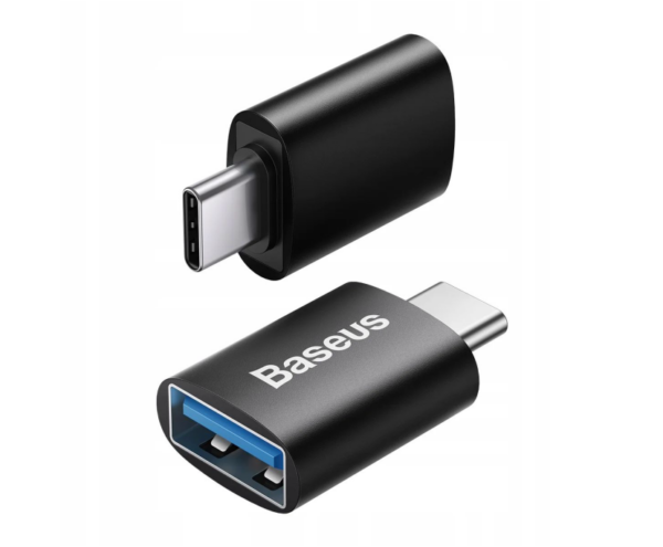 Image de Adaptateur Mini OTG Baseus Type-C vers USB 3.1 – Noir- ZJJQ000003