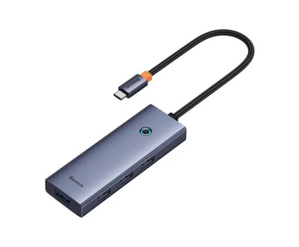 Image de Baseus Flite Adaptateur USB-C Gris – 1x HDMI 4K + 4x USB 3.0 – B00052809813-00