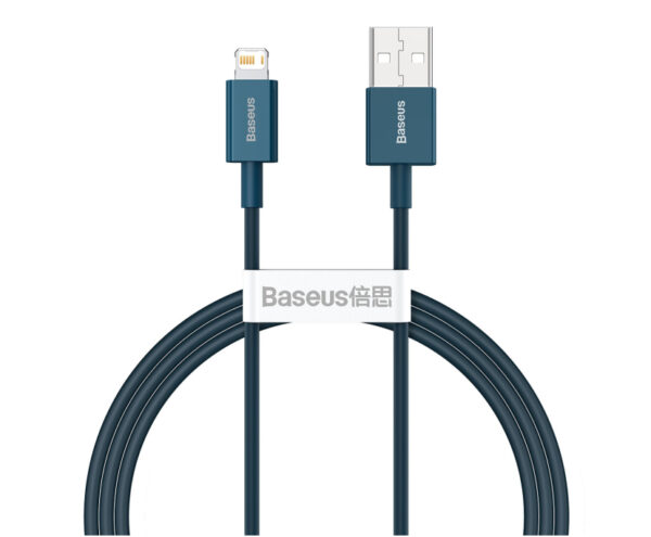 Image de Câble USB vers iPhone Baseus Superior Series 2,4 A – 1 m Bleu