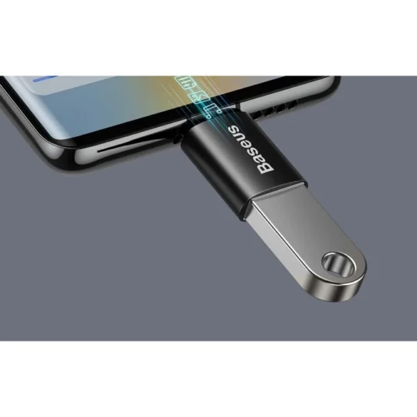 Image de Adaptateur Mini OTG 3.1 Type-C vers USB Ingenuity Series Baseus Noir – ZJJQ000001