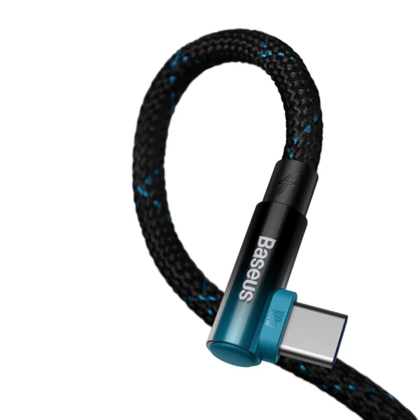 Image de Baseus Câble USB vers Type-C 100W 1 m Noir et Bleu – CAVP000421